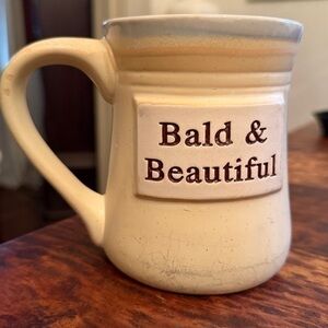 Bald & Beautiful pottery coffee mug, by Tumbleweed Pottery. Preowned.